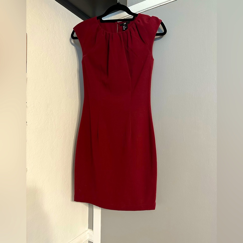 H&M Burgundy knit dress.